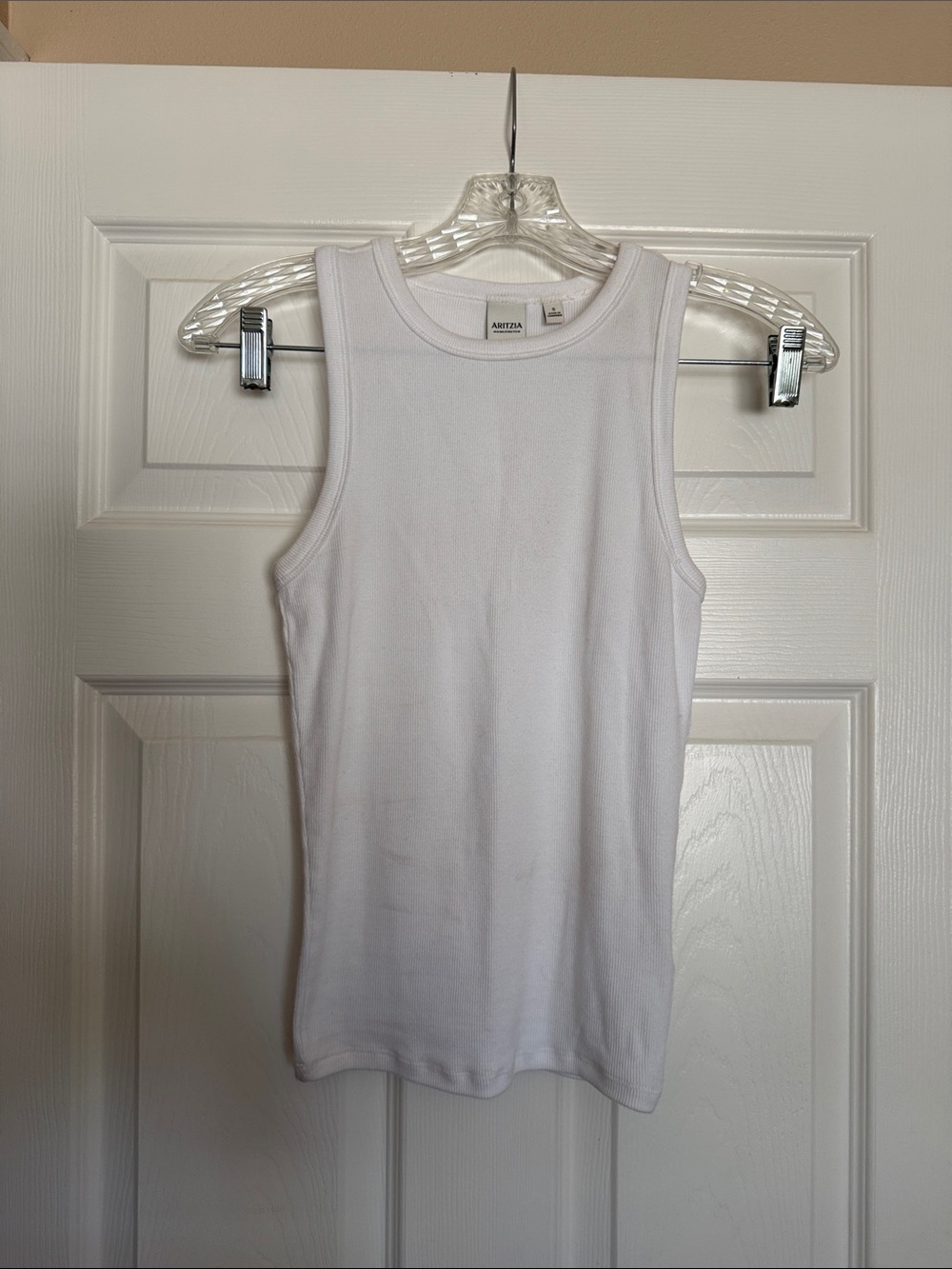 Aritzia Homestretch White Boombox Tank S